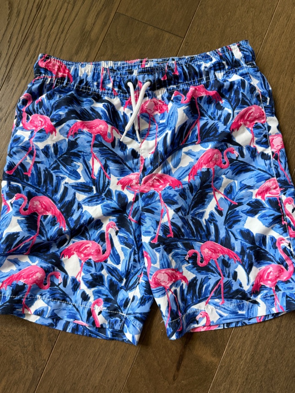 The Children's Place Blue & Pink Flamingo Swim Trunks